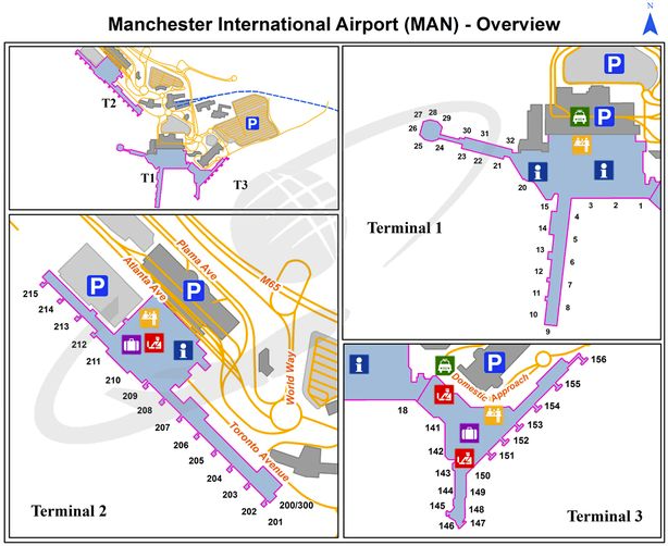 Services of Bacarhire Around in Manchester Airport: