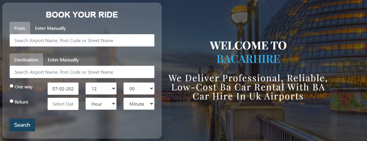 Booking bacarhire